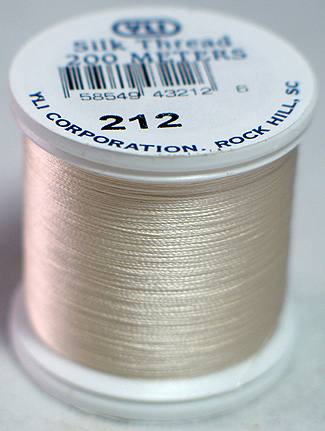 Natural White - Ref: 212 | YLI Silk Thread #100 (200m) | Little L's
